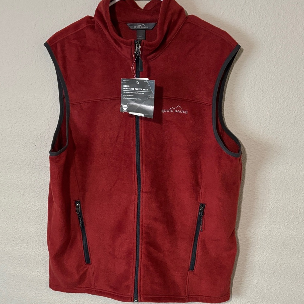 NWT Eddie Bauer L Men's Quest 200 Fleece Vest